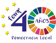 Logotipo del aniversario de la Federación Española de Municipios y Provincias
