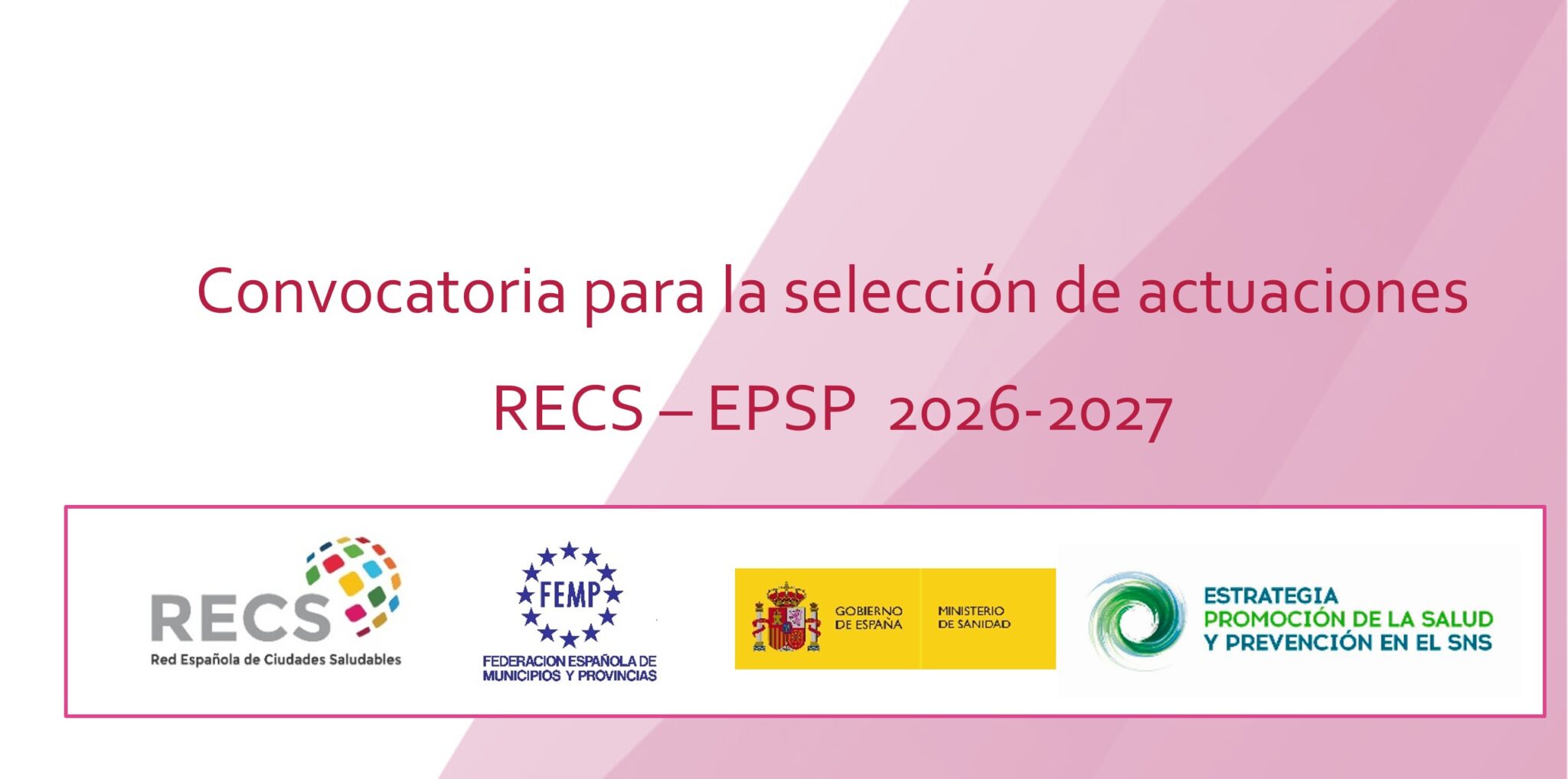 Abierta la convocatoria para la selección de actuaciones RECS – EPSP ...
